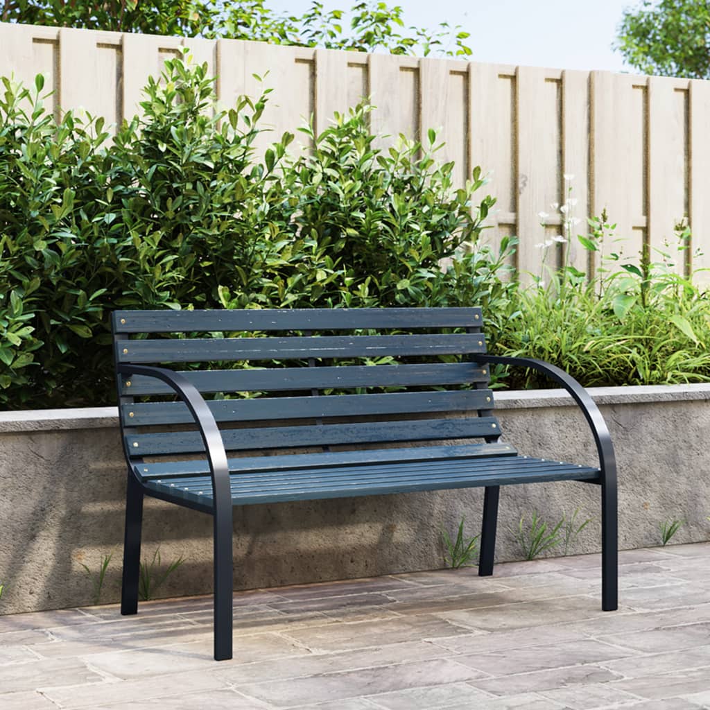 vidaXL Záhradná lavička 120 cm, sivá, drevo