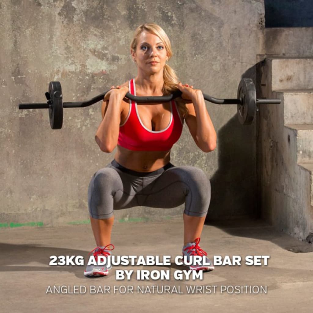 Iron Gym Nastaviteľná súprava so zvlnenou tyčou 23 kg IRG033