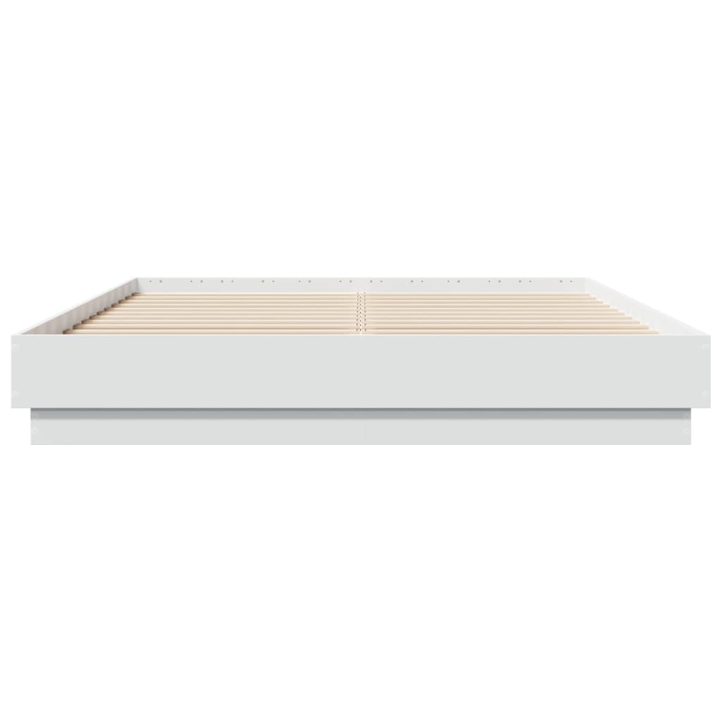 vidaXL Posteľný rám biely 160x200 cm kompozitné drevo