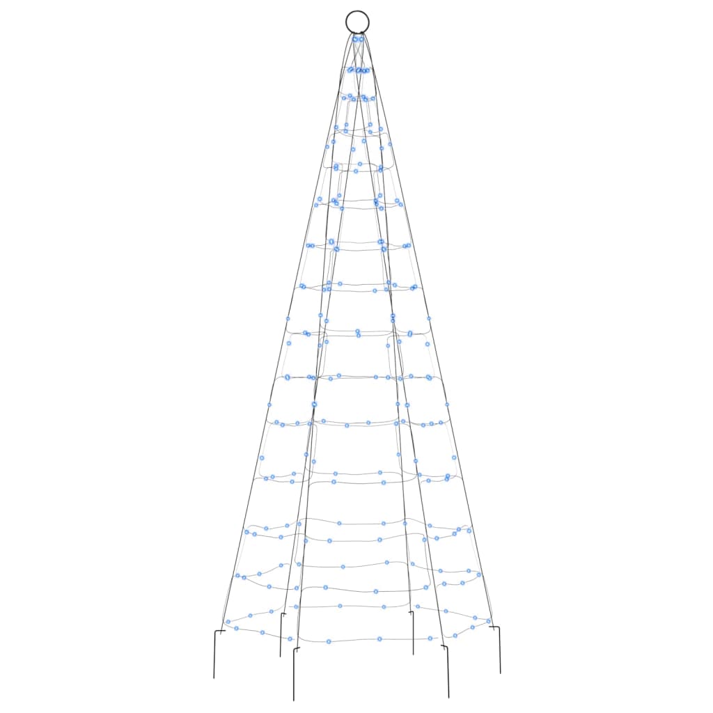 vidaXL Svetlo na vianočný stromček na stožiar 200 LED modré 180 cm