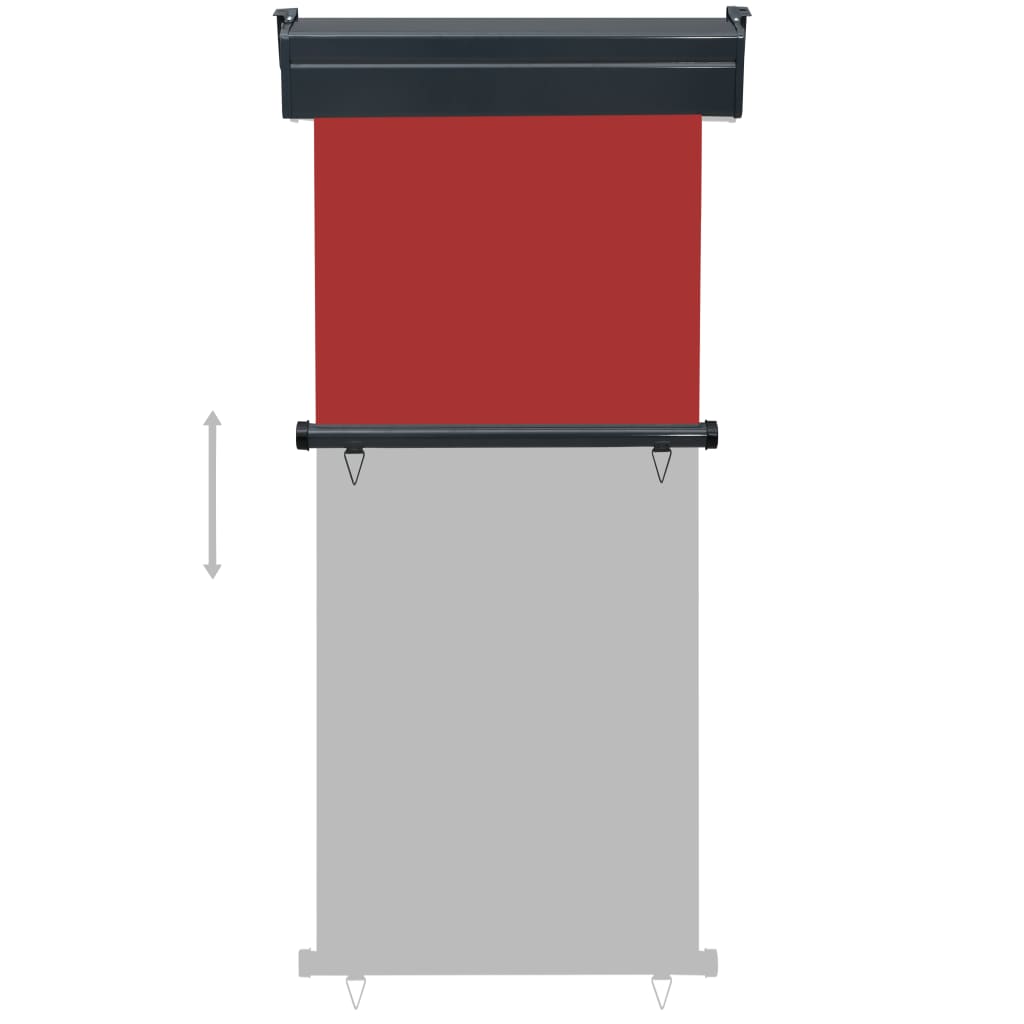 vidaXL Bočná markíza na balkón 80x250 cm, červená