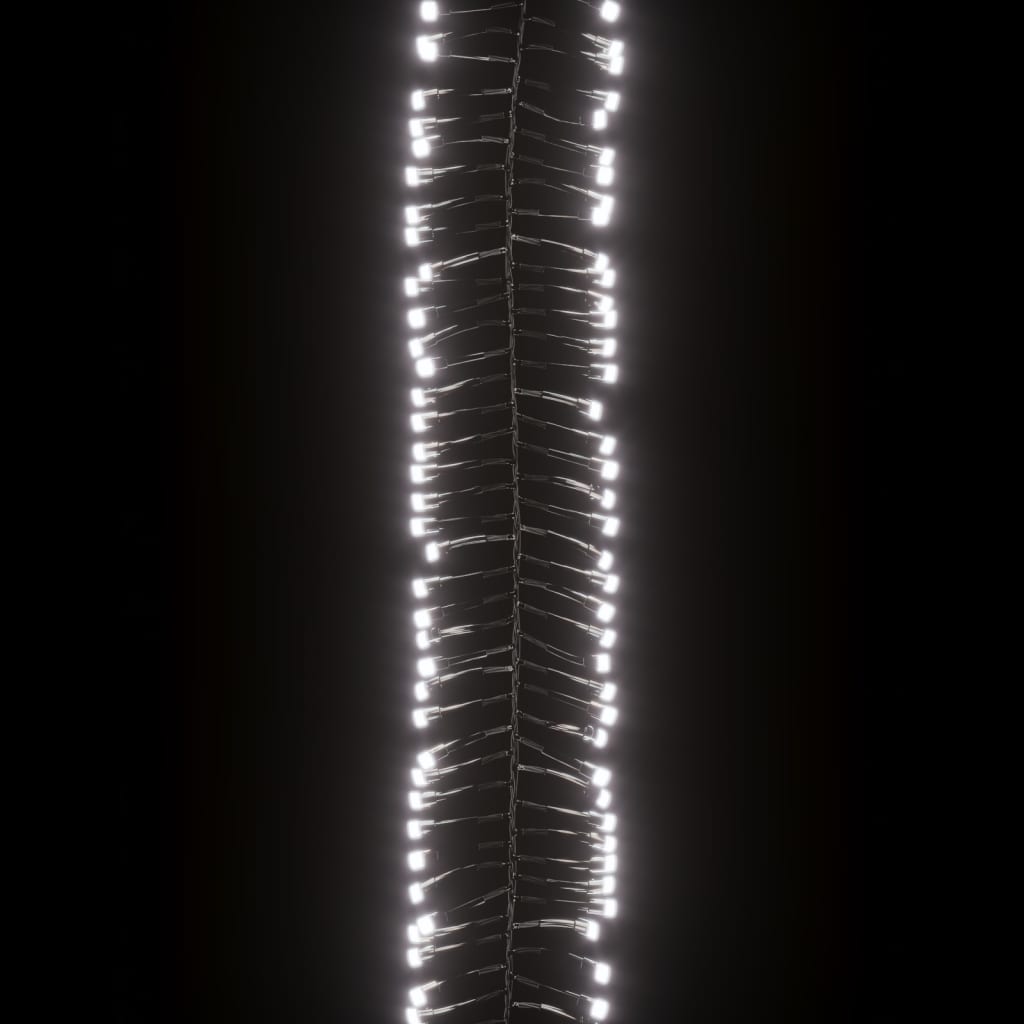 vidaXL Reťaz so zhlukmi LED, 1000 diód, studená biela 11 m, PVC
