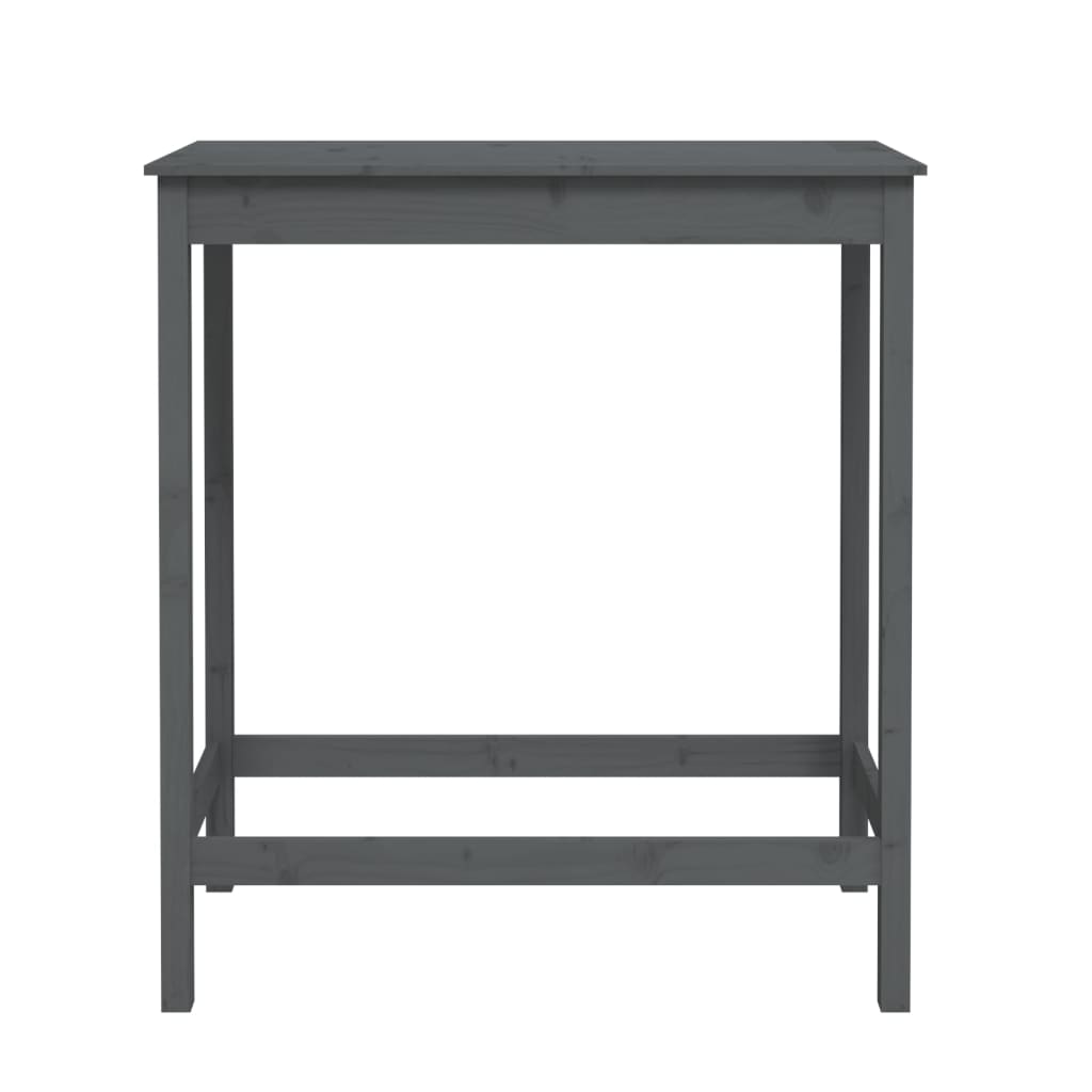 vidaXL Barový stolík sivý 100x50x110 cm borovicový masív