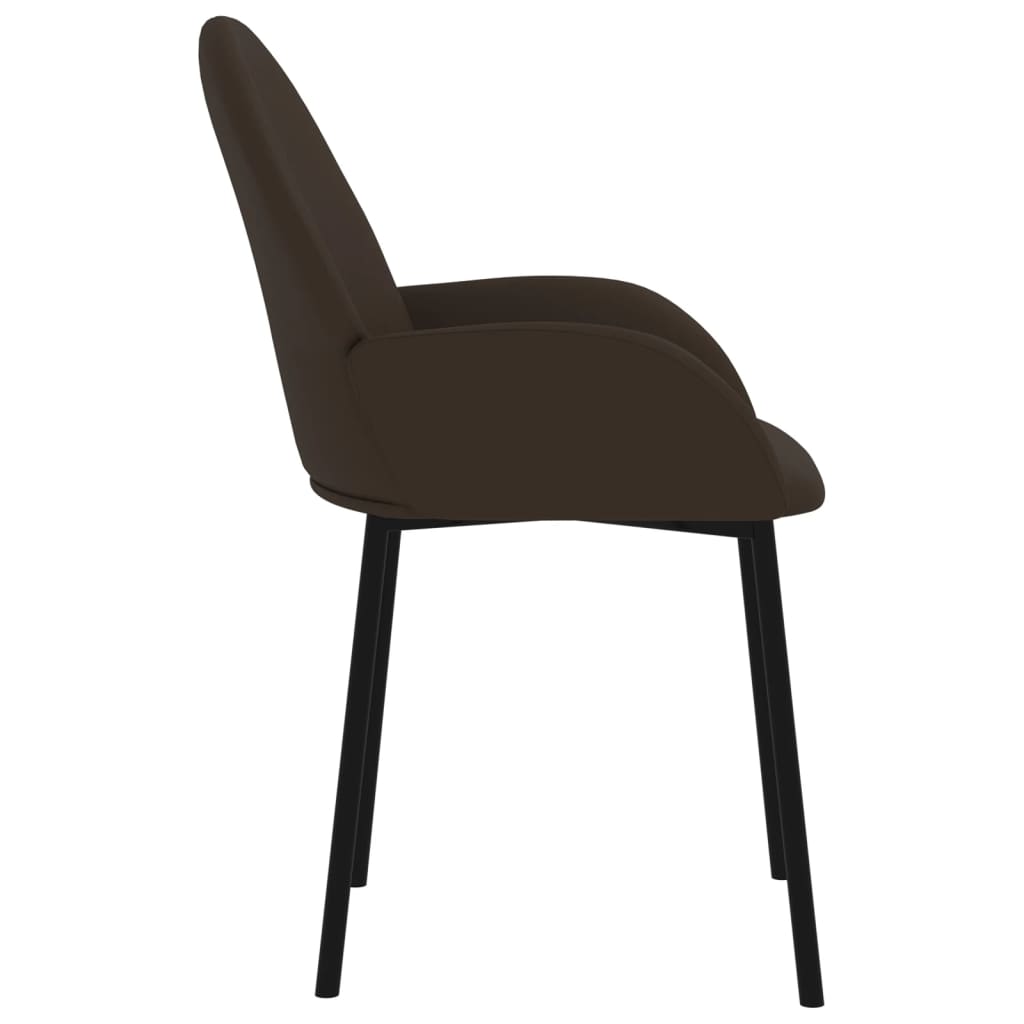 vidaXL Jedálenské stoličky 2 ks hnedé umelá koža