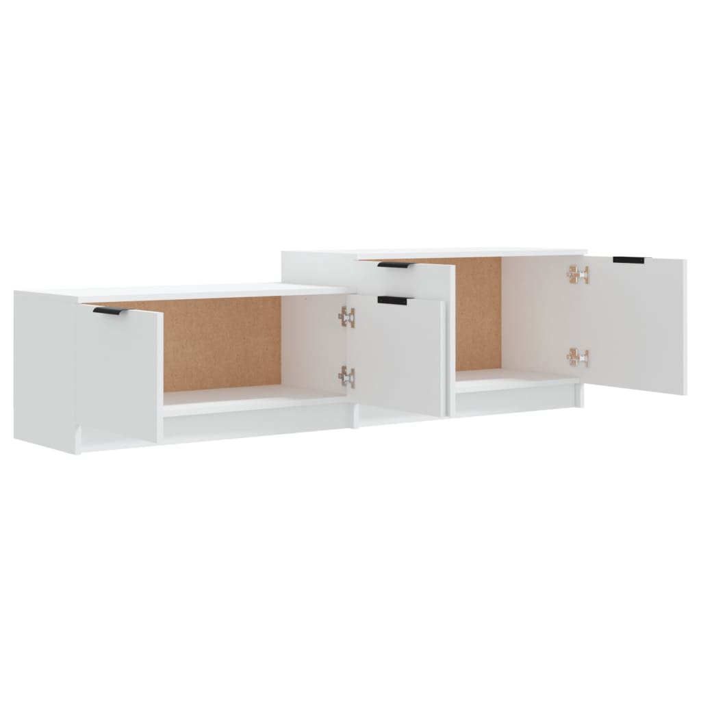 vidaXL TV stolík biely 158,5x36x45 cm spracované drevo