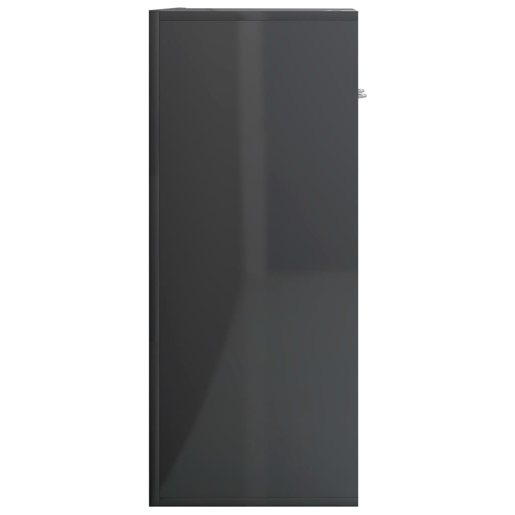 vidaXL Komoda, lesklá sivá 60x30x75 cm, kompozitné drevo