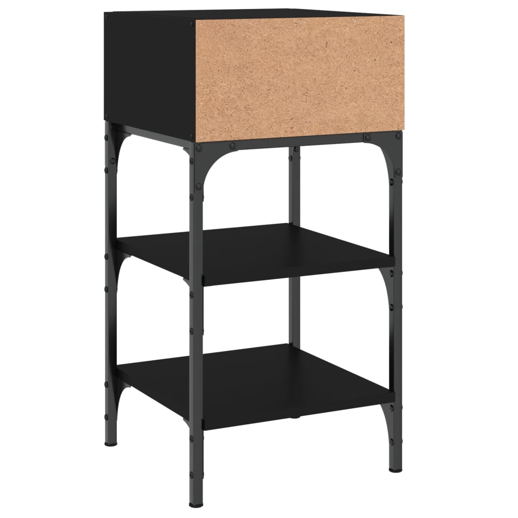 vidaXL Nočný stolík čierny 35x34,5x70 cm kompozitné drevo