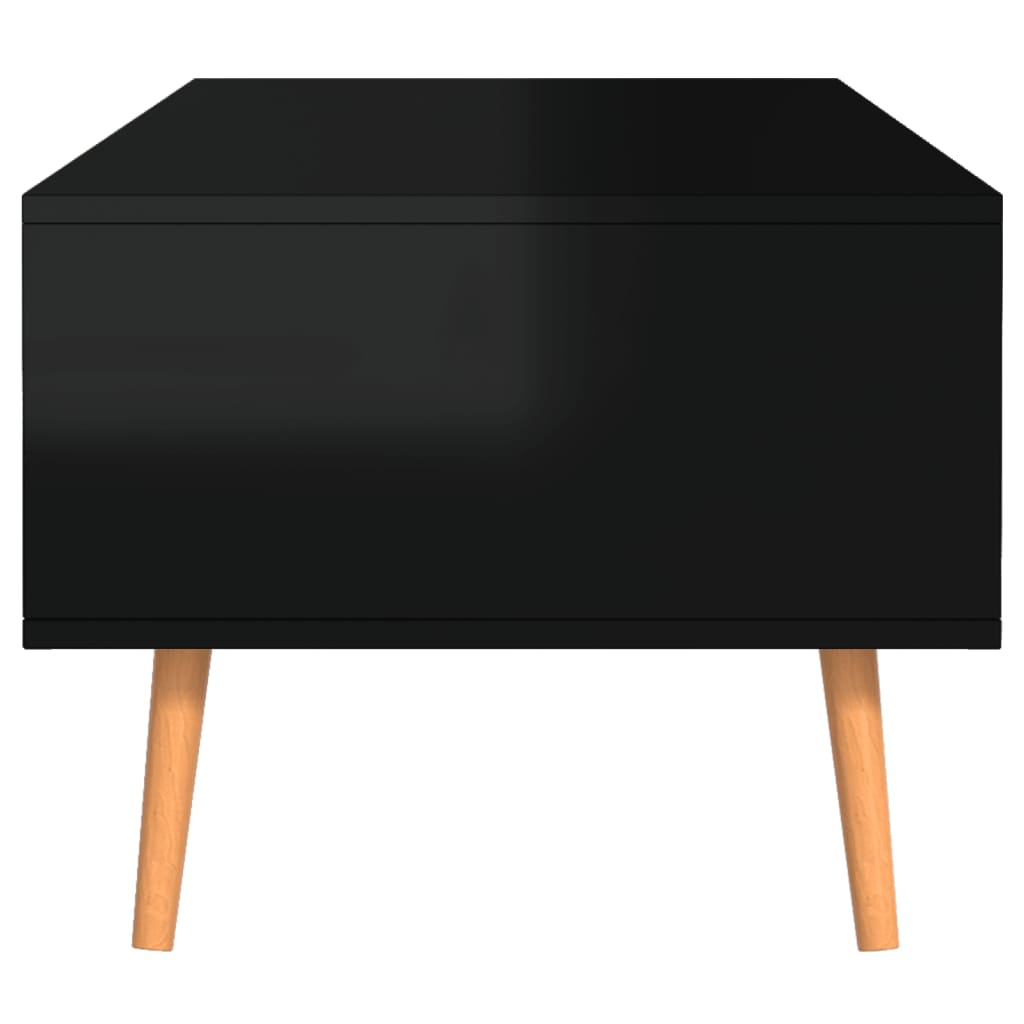 vidaXL Konferenčný stolík lesklý čierny 100x49,5x43 cm drevotrieska