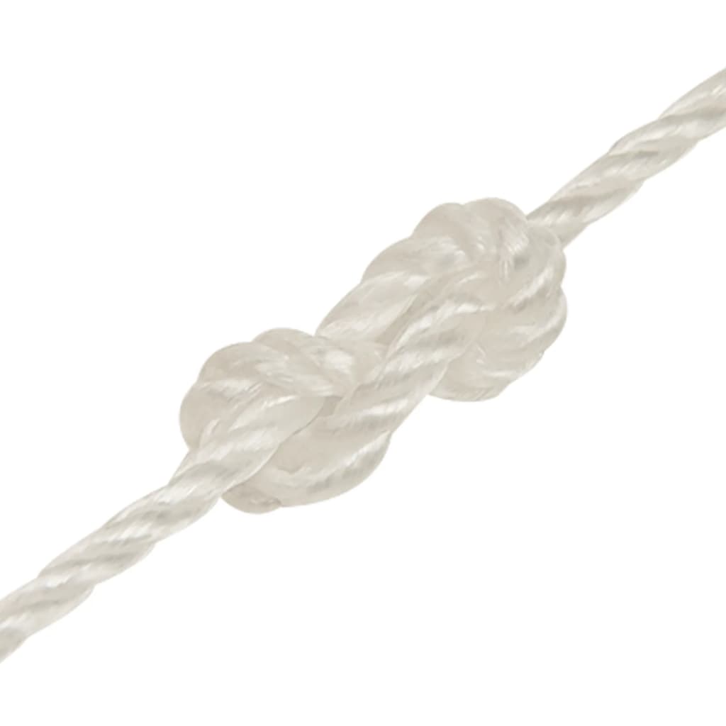 vidaXL Pracovné lano biele 3 mm 50 m polypropylén