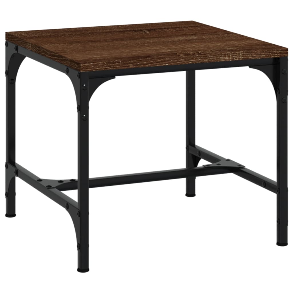 vidaXL Konferenčný stolík Hnedý dub 50x50x35 cm spracované drevo