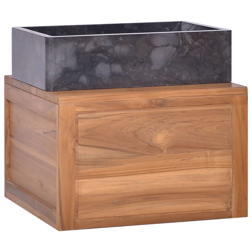 vidaXL Nástenná kúpeľňová skrinka 45x45x30 cm masívne teakové drevo