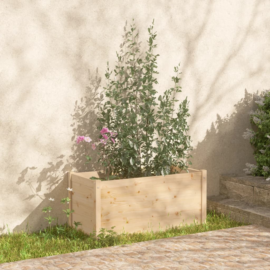 vidaXL Záhradný kvetináč 100x50x50 cm, borovicový masív
