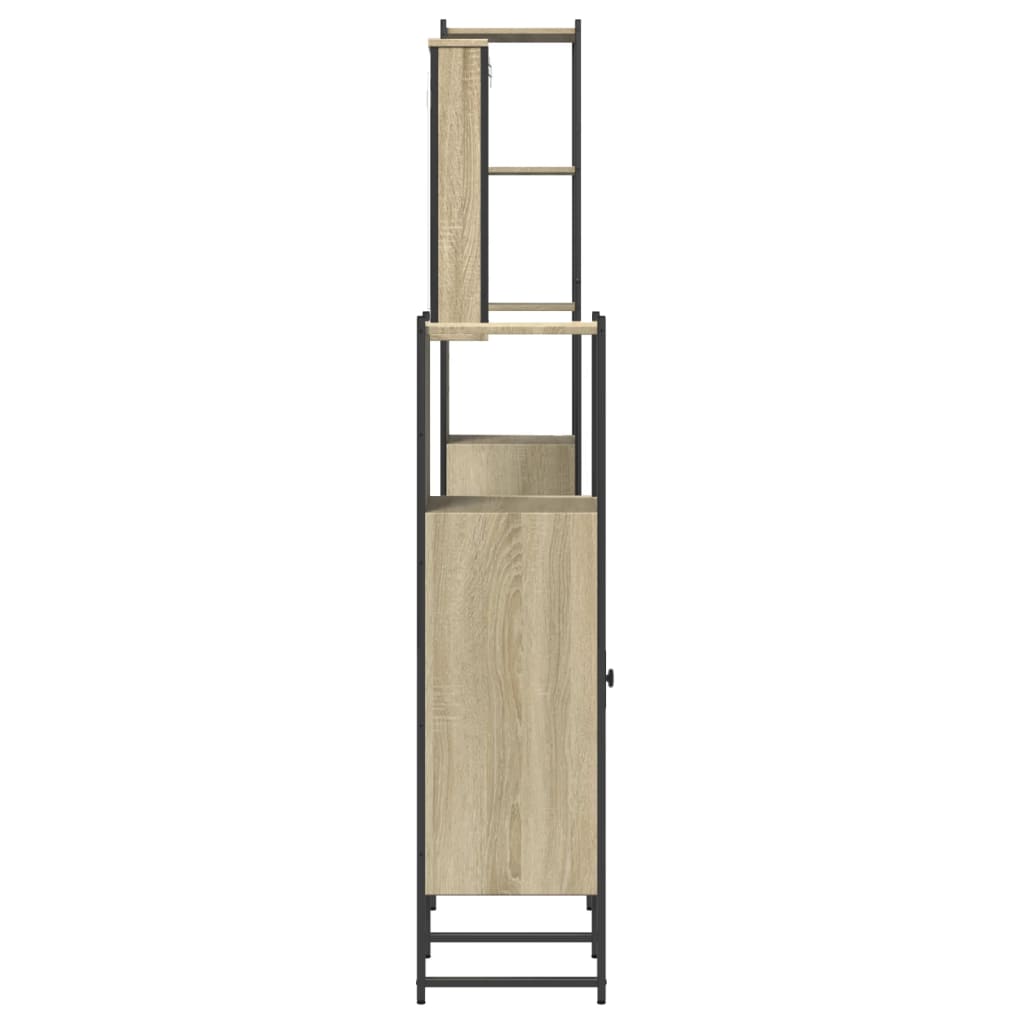vidaXL 4-dielna súprava kúpeľňových skriniek sonoma kompozitné drevo