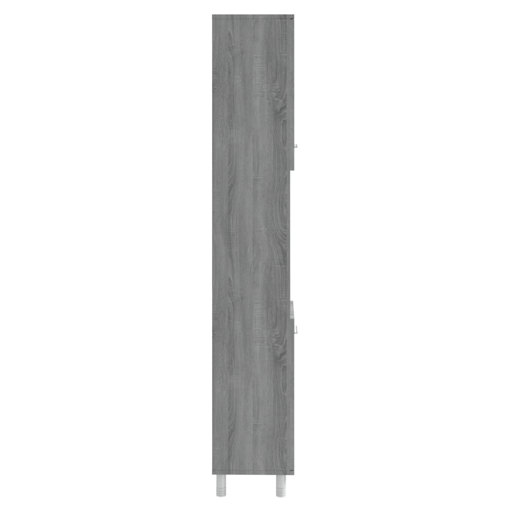 vidaXL Kúpeľňová skrinka sivý dub sonoma 30x30x179 cm spracované drevo