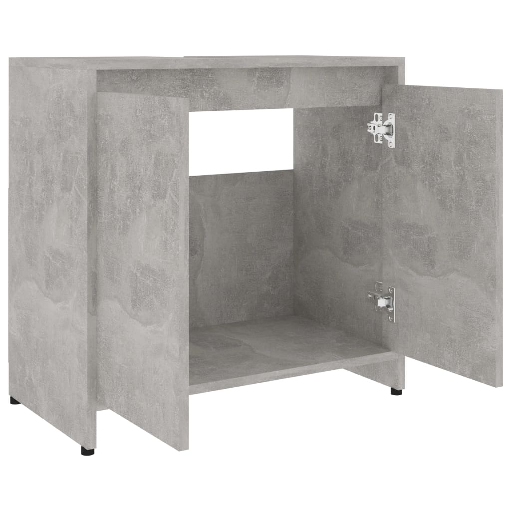 vidaXL Skrinka do kúpeľne, betónovo sivá 60x33x61 cm, kompozitné drevo