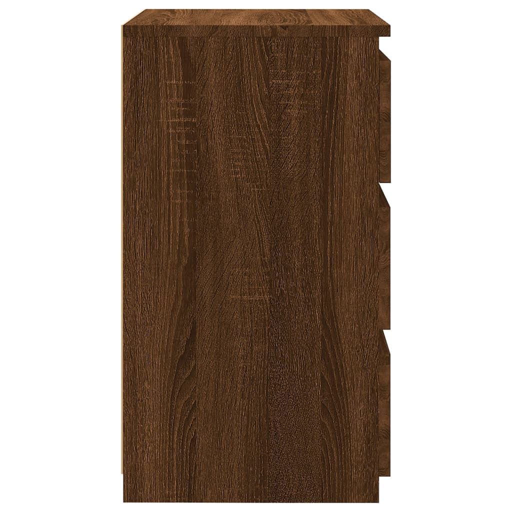 vidaXL Nočný stolík hnedý dub 40x35x62,5 cm spracované drevo
