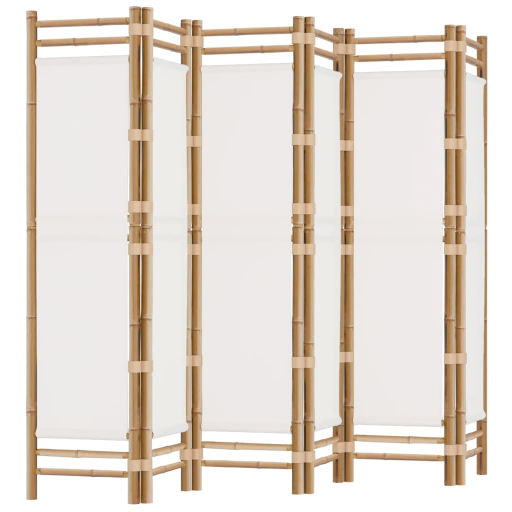 vidaXL Skladací 6-panelový paraván 240 cm bambus a plátno