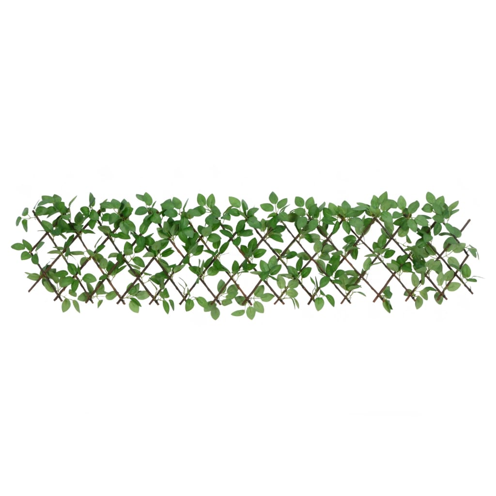 vidaXL Rozťahovacia mriežka s umelým brečtanom 5 ks, zelená 180x30 cm
