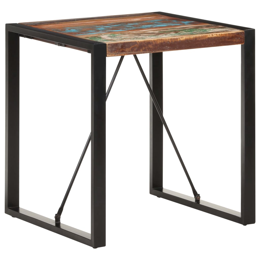 vidaXL Jedálenský stôl 70x70x75 cm, recyklovaný masív
