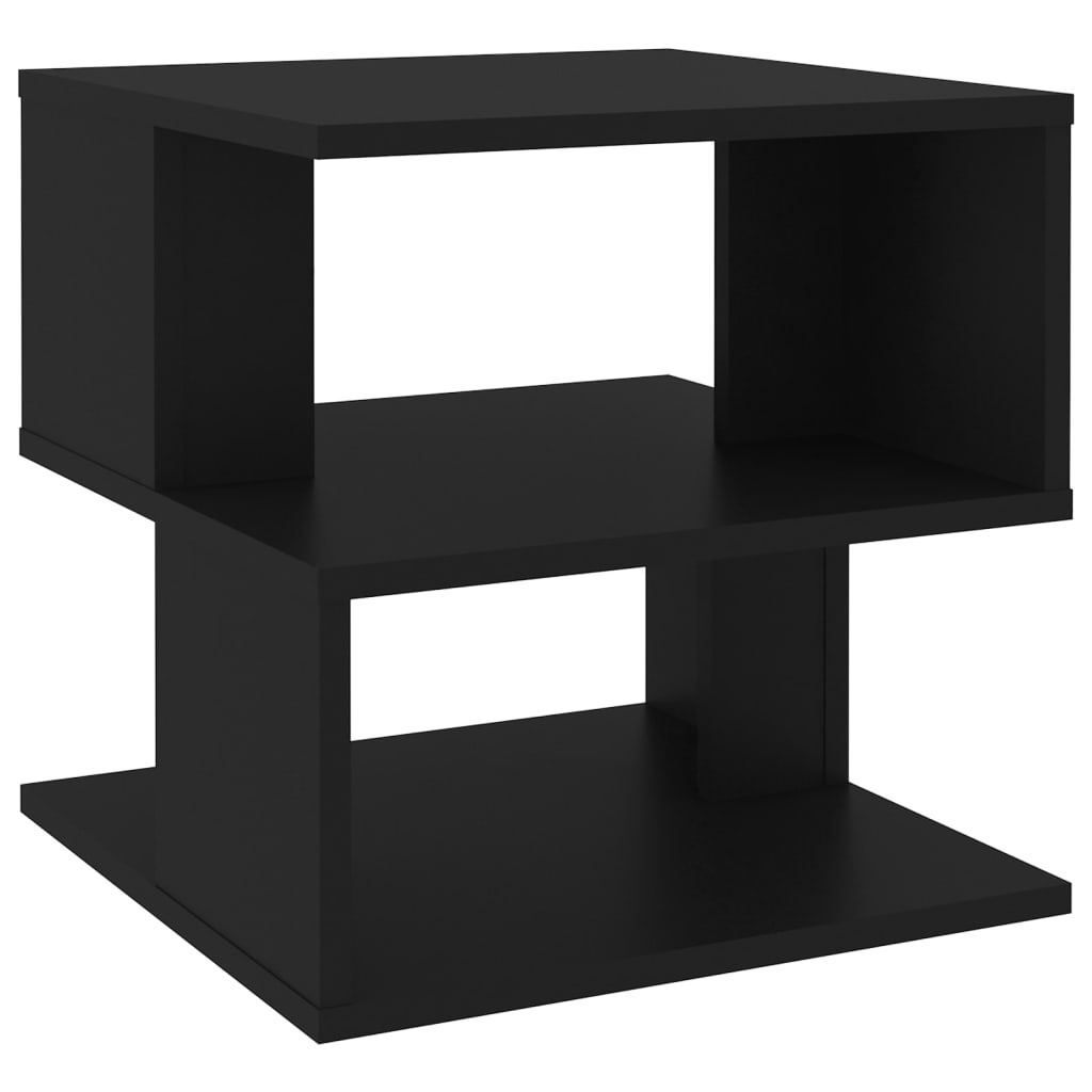 vidaXL Príručný stolík čierny 40x40x40 cm drevotrieska