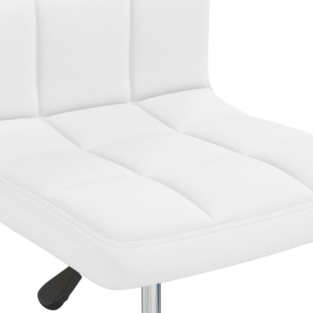 vidaXL Otočná jedálenská stolička biela umelá koža