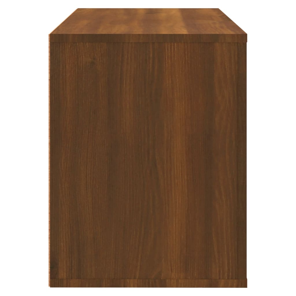vidaXL Botník hnedý dub 80x35x45 cm spracované drevo