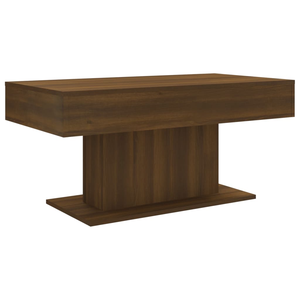 vidaXL Konferenčný stolík hnedý dub 96x50x45 cm spracované drevo