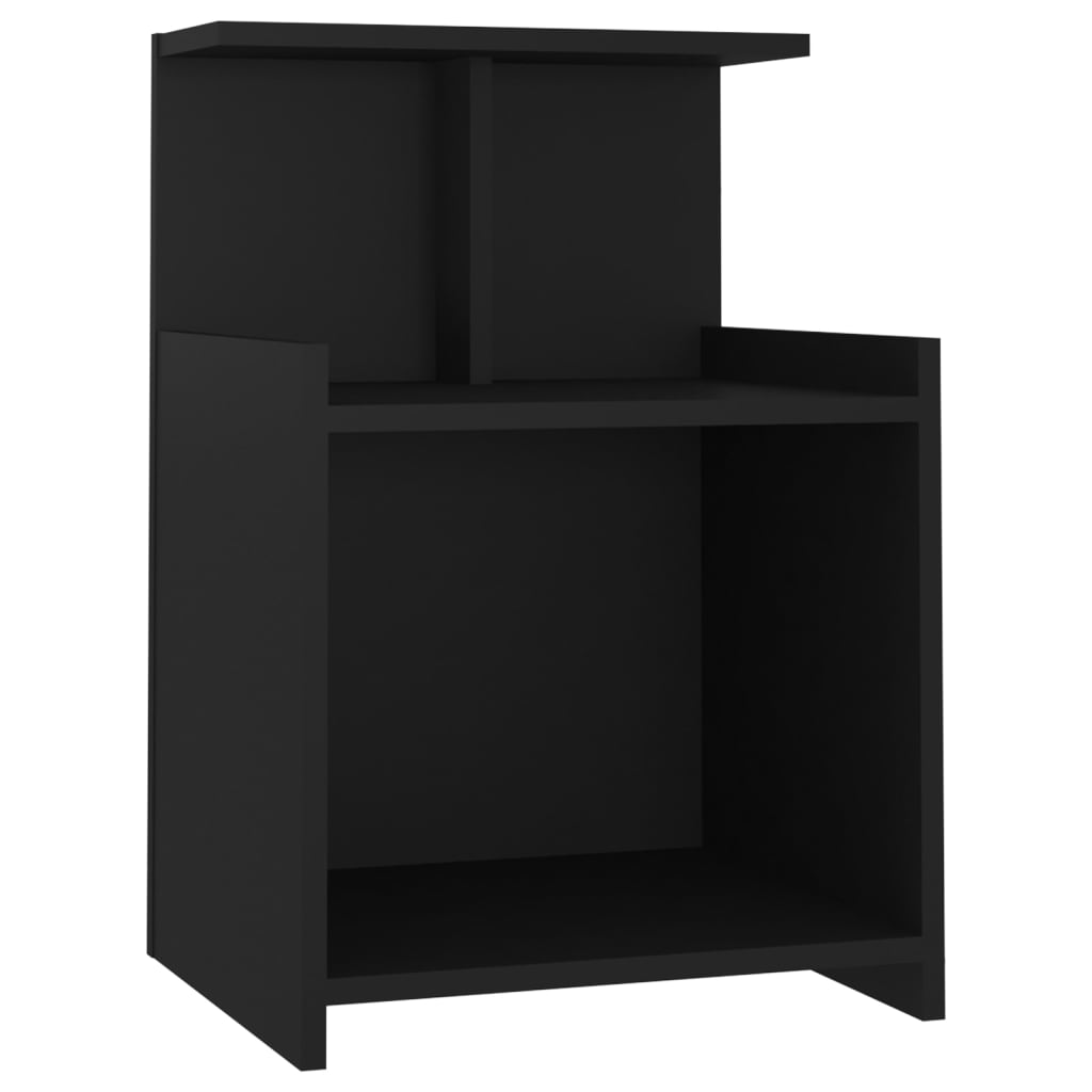 vidaXL Nočné stolíky 2 ks, čierne 40x35x60 cm, kompozitné drevo