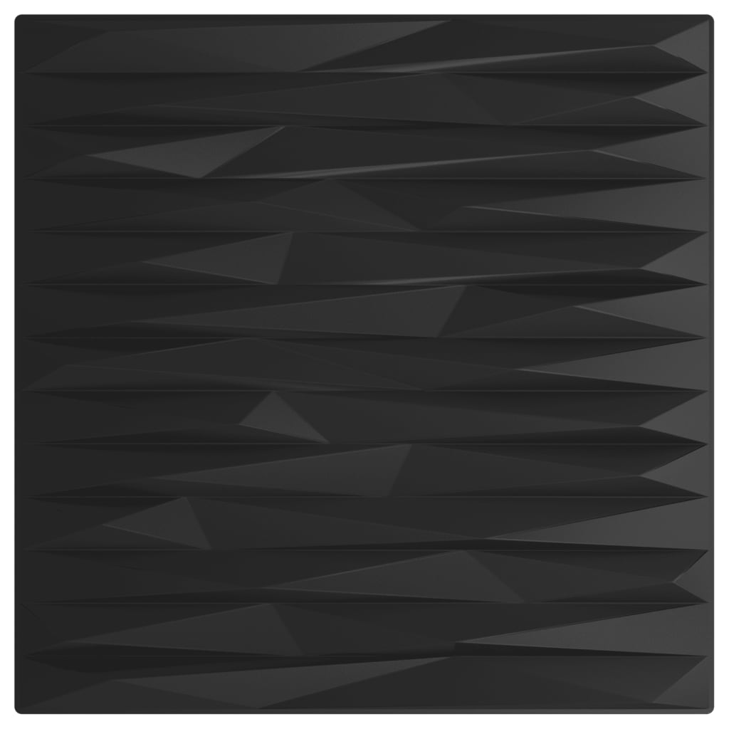 vidaXL Nástenné panely 24 ks, čierne 50x50 cm, XPS 6 m² kameň