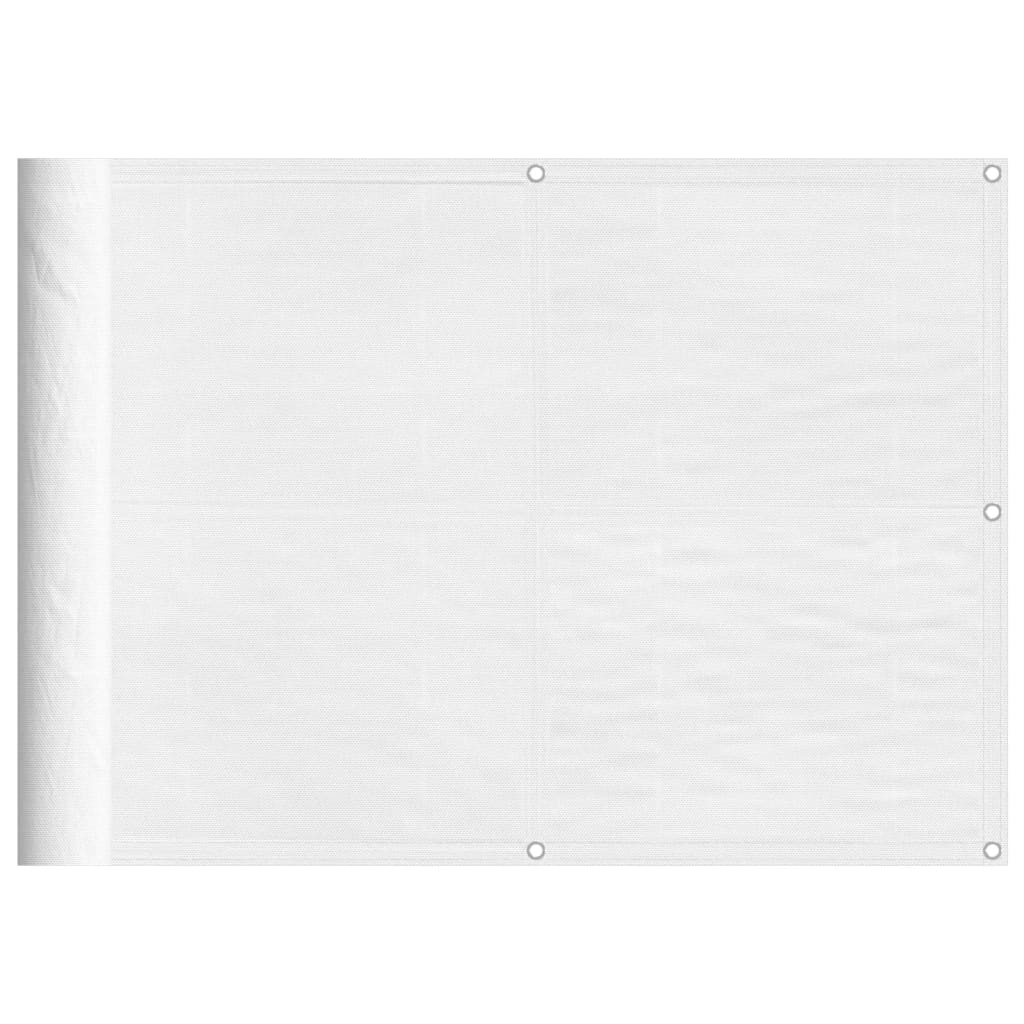 vidaXL Balkónová zástena biela 75x1000 cm 100 % polyester oxford