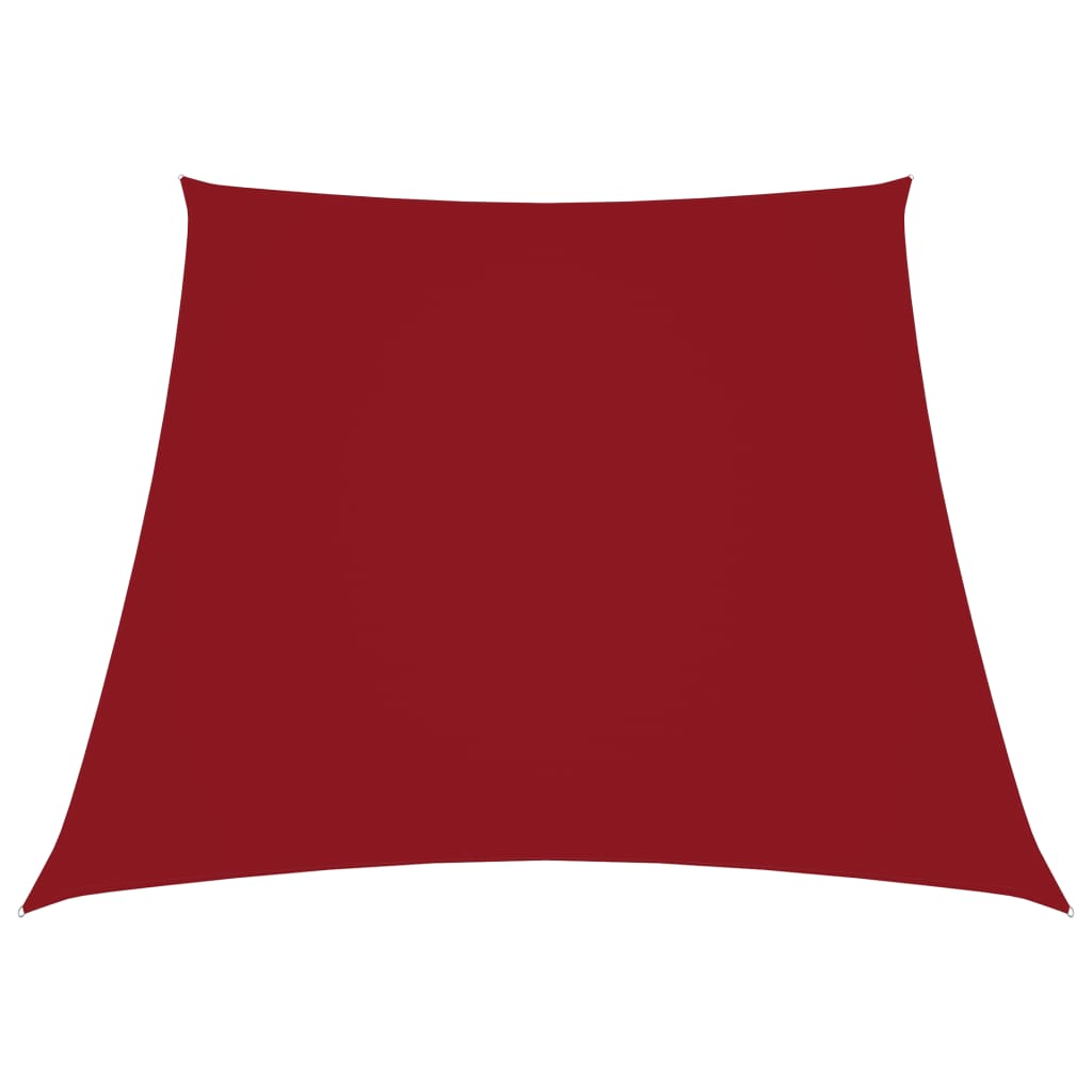 vidaXL Tieniaca plachta, oxford, lichobežníková 2/4x3 m, červená
