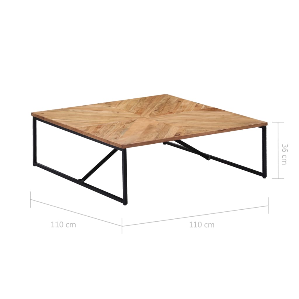 vidaXL Konferenčný stolík 110x110x36 cm masívne akáciové drevo