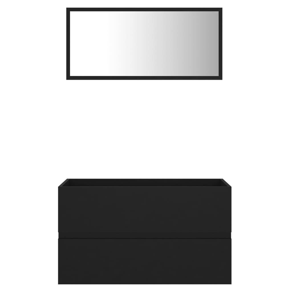 vidaXL 2-dielna súprava kúpeľňového nábytku čierna drevotrieska