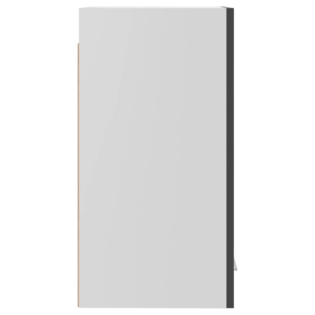 vidaXL Závesná skrinka, lesklá sivá 29,5x31x60 cm, kompozitné drevo