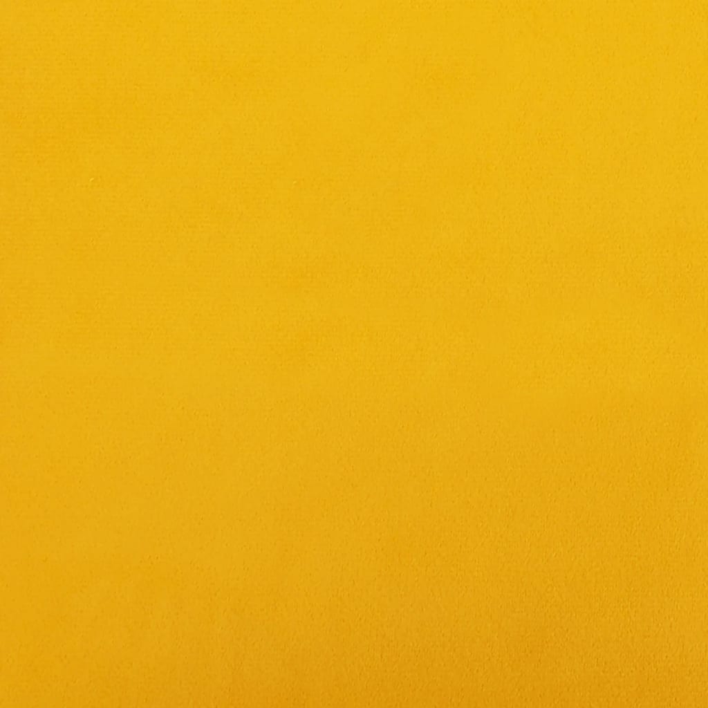 vidaXL Podnožka žltá 78x56x32 cm zamatová
