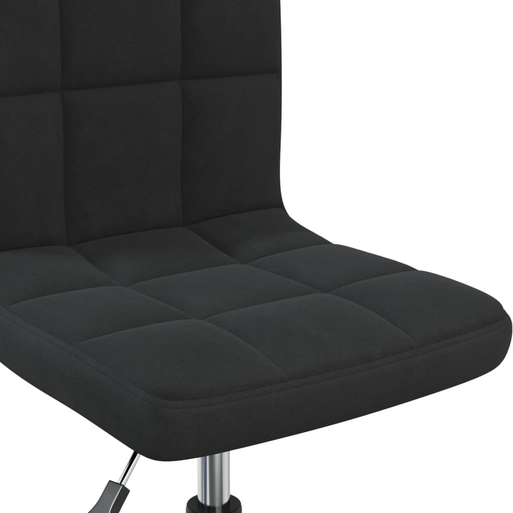 vidaXL Otočná kancelárska stolička čierna zamat