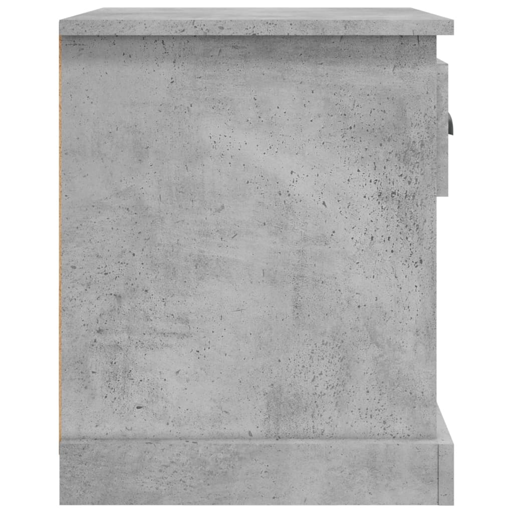 vidaXL Nočný stolík betónovo sivý 39x39x47,5 cm spracované drevo