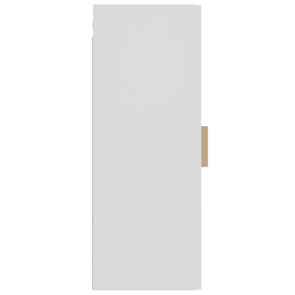 vidaXL Závesná nástenná skrinka biela 34,5x34x90 cm