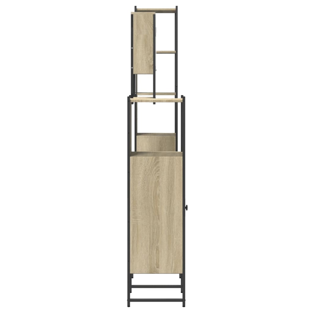 vidaXL 4-dielna súprava kúpeľňových skriniek sonoma kompozitné drevo