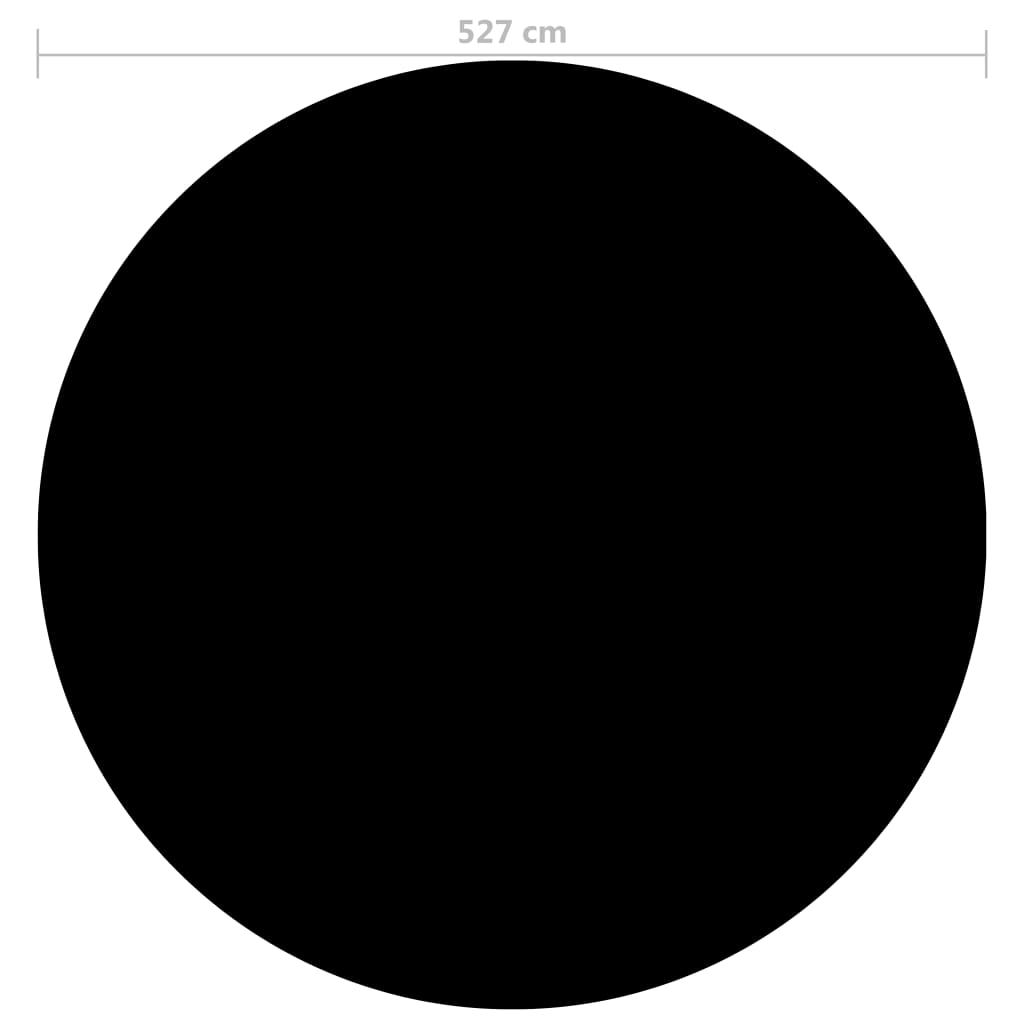 vidaXL Bazénová plachta, čierna 527 cm, PE