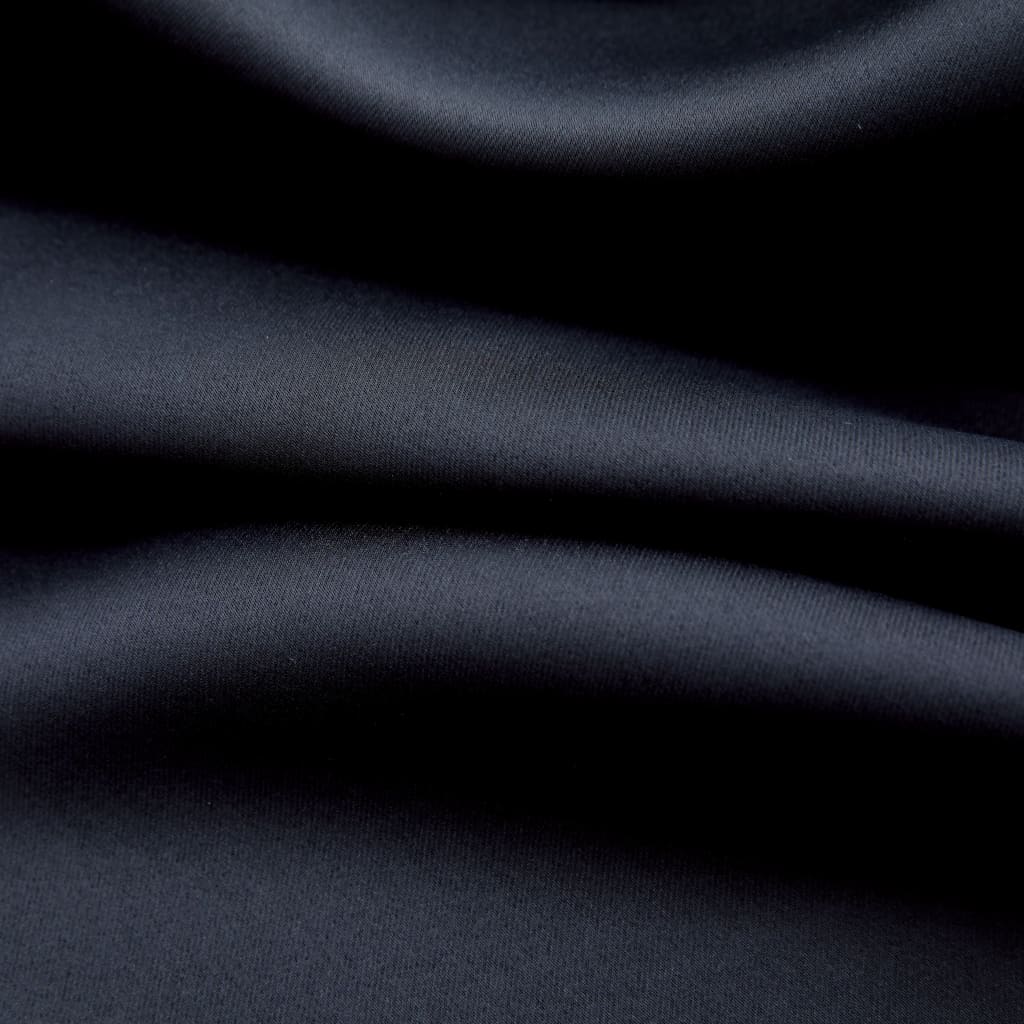 vidaXL Zatemňovací záves s kovovými očkami, čierny 290x245 cm