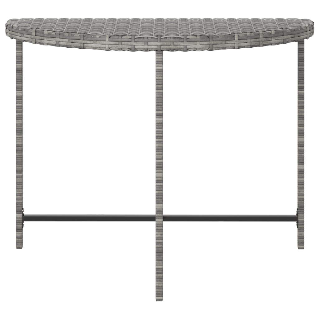 vidaXL Záhradný stôl sivý 100x50x75 cm polyratan