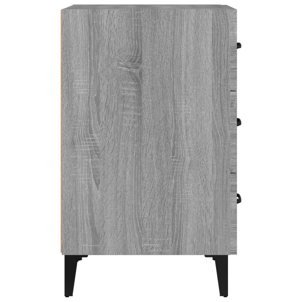 vidaXL Nočný stolík sivý dub sonoma 40x40x66 cm spracované drevo