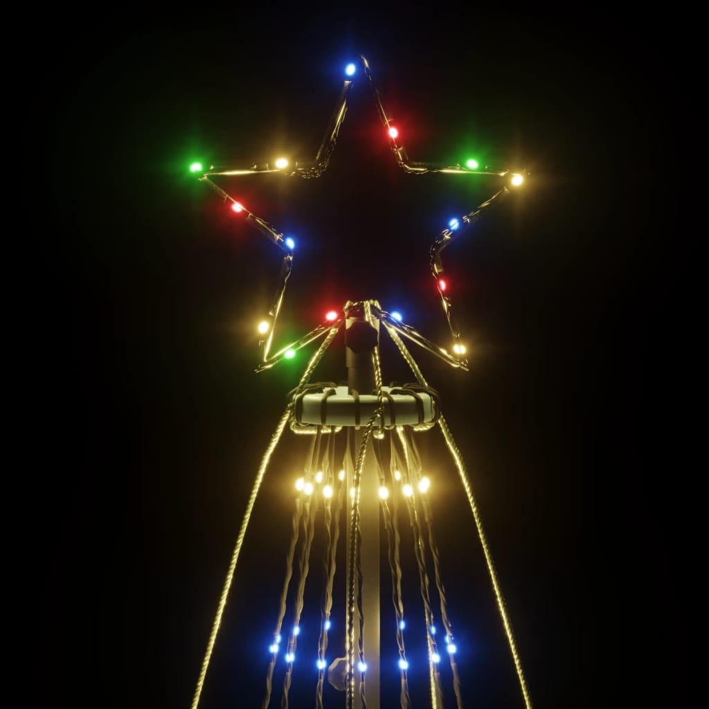 vidaXL Vianočný stromček s hrotom 1134 rôznofarebných LED 800 cm
