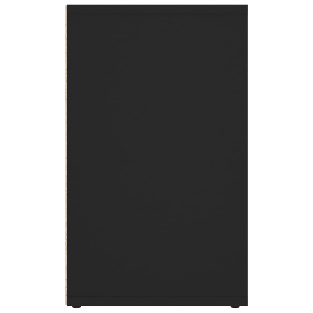 vidaXL Skrinka na topánky čierna 52,5x30x50 cm