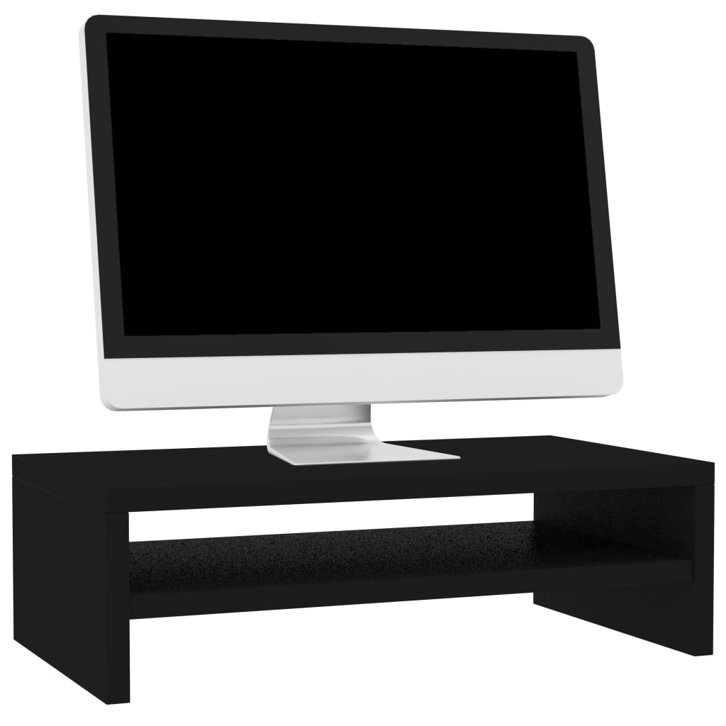 vidaXL Stojan na monitor čierny 42x24x13 cm drevotrieska