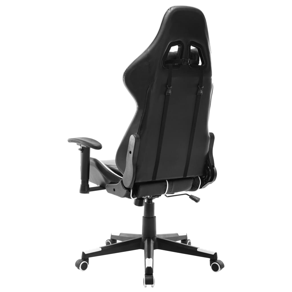 vidaXL Herná stolička čierno-biela umelá koža