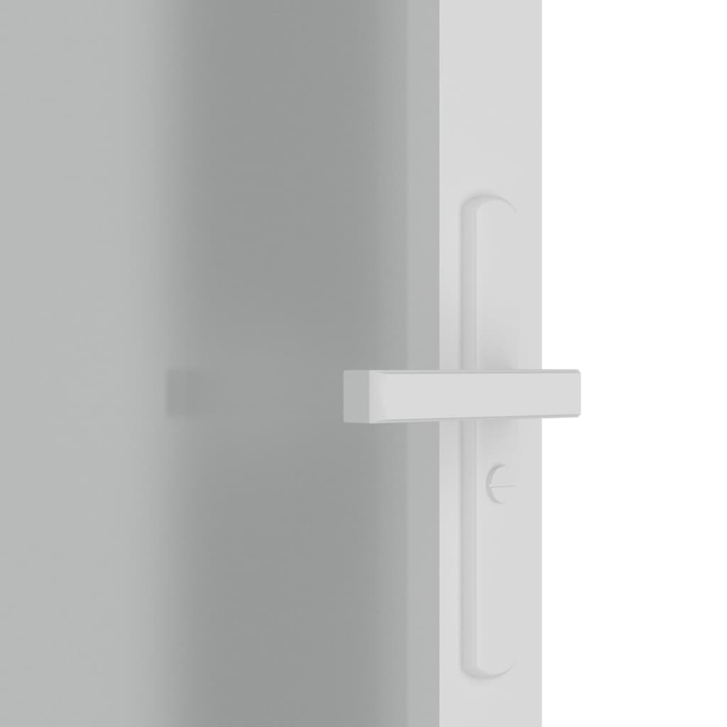 vidaXL Vnútorné dvere 102,5x201,5 cm biele matné sklo a hliník