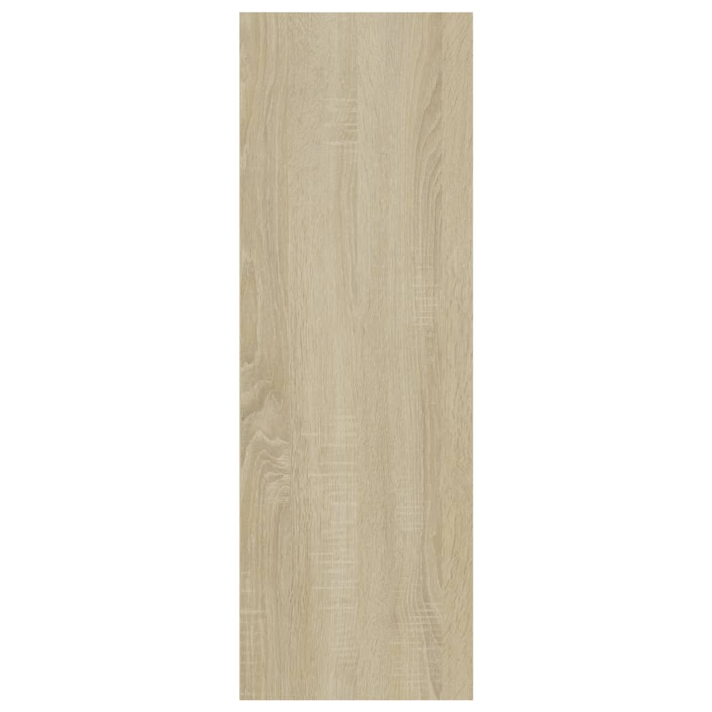 vidaXL Knižnica/komoda, biela a sonoma 66x30x98 cm, kompozitné drevo