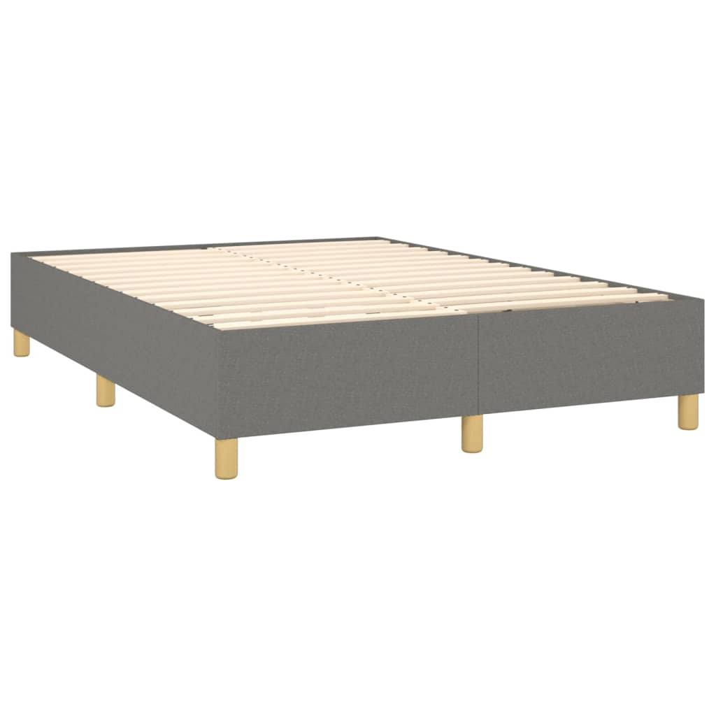vidaXL Boxspring posteľ s matracom tmavosivá 140x200 cm látka